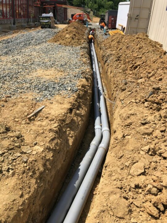 Trenching Pipes