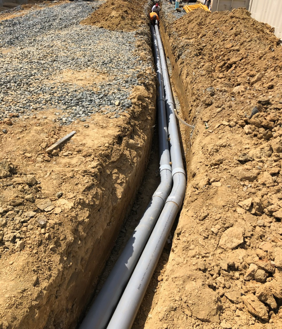Trenching Pipes